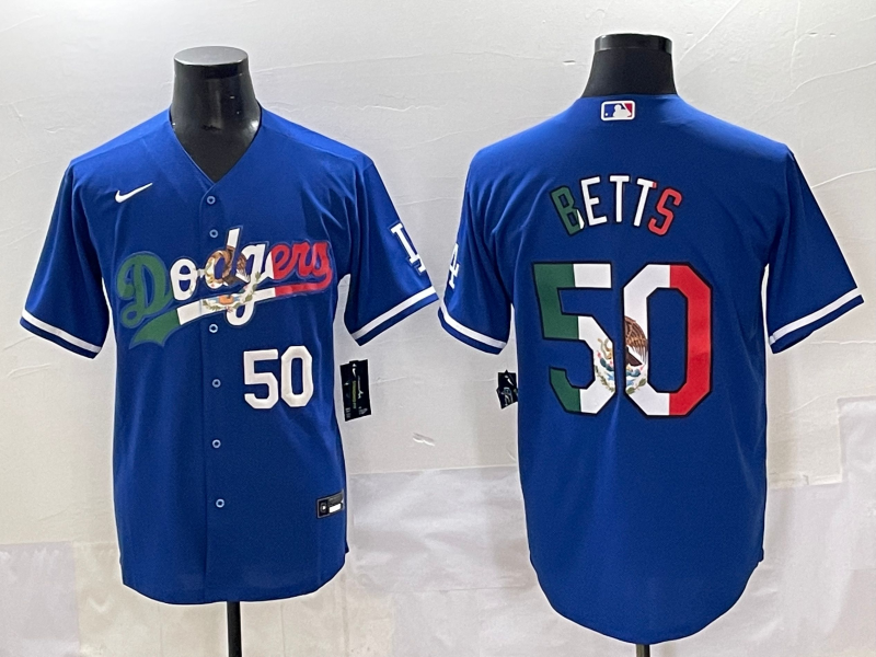 Men 2025 Los Angeles Dodgers #50 Betts Blue Nike 2025 MLB All Star Jersey style 011->los angeles dodgers->MLB Jersey